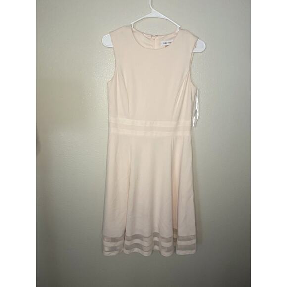 CALVIN KLEIN BLUSH PINK A-LINE DRESS SZ 6 - Picture 7 of 8